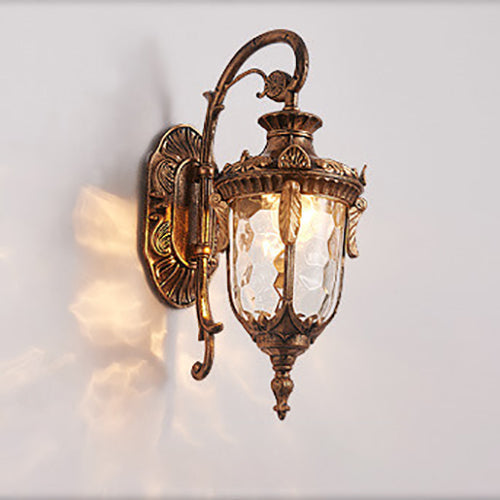 European Deluxe Lantern Outdoor Waterproof 1-Light Wall Sconce Lamp | Bowlift