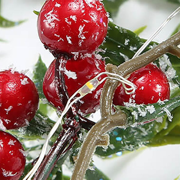 BowLift | Christmas Red Fruit Pine Needle LED Copper Wire Decorative Battery String Lights