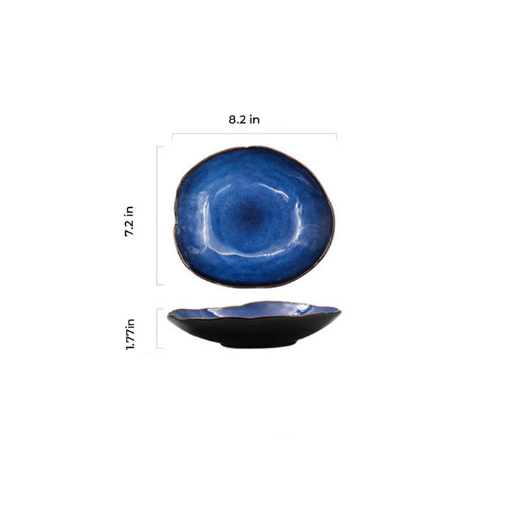 Ocean Waves Deep Blue Plate | Bowlift