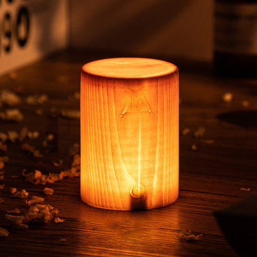 Cordless LED table lamp with rechargeable battery and touch control – Warm wood design for a cozy atmosphere | Bowlift