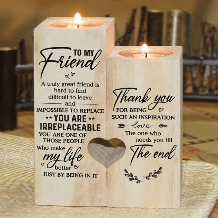Smile A Lot More - Wooden Candle Holder with Candle Gift for Your Loved Ones | Bowlift