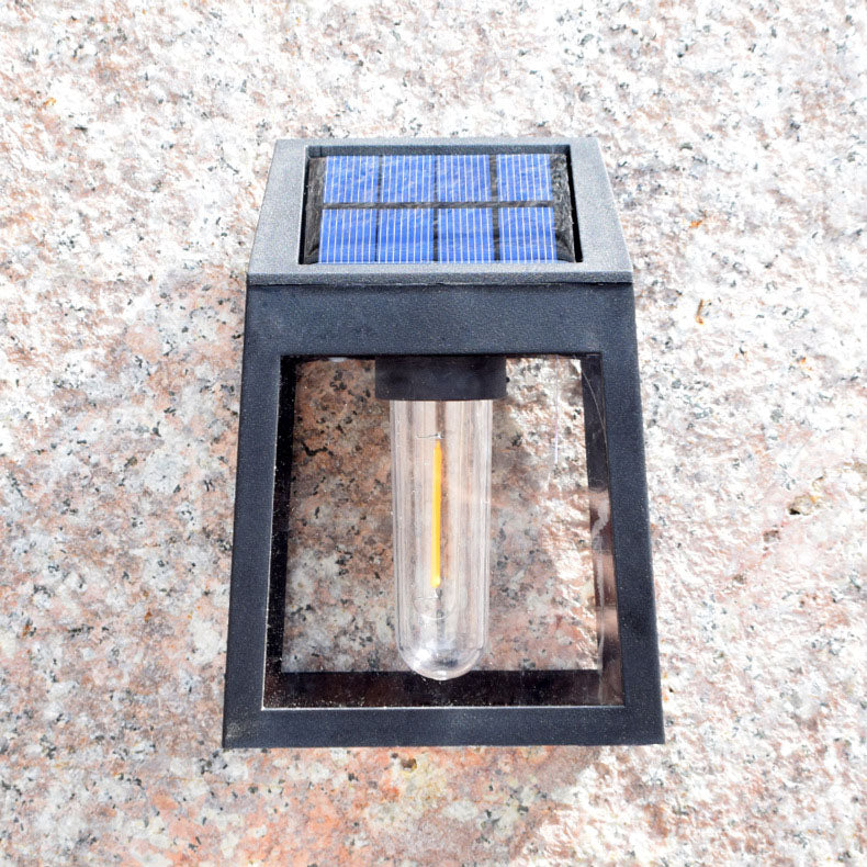 Modern Square Plastic Solar LED Outdoor Waterproof Garden Landscape Wall Sconce Lamp | Bowlift