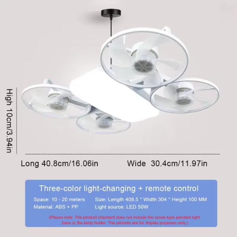 Modern Four Blade Ceiling Fan Light | Bowlift