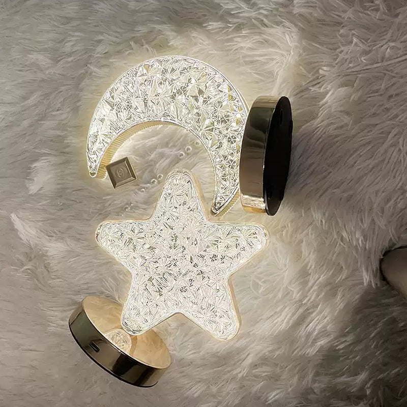 Star Moon Metal Table Lamp | Bowlift