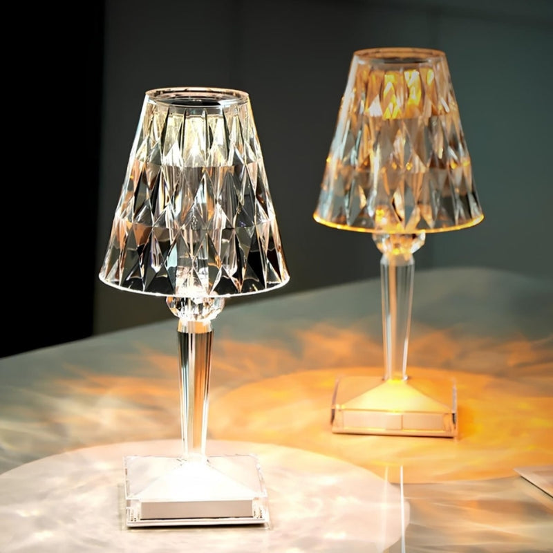 Crystal Table Lamp with Touch Control - LumeCrystal | Bowlift
