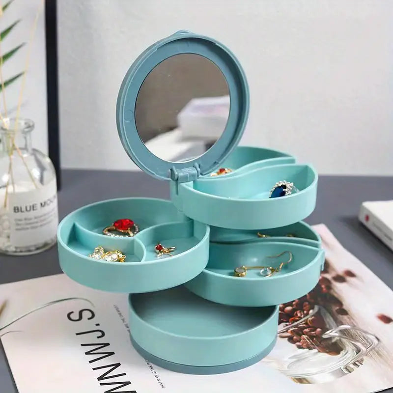 4 Layers Rotatable Jewelry Storage Box | Bowlift