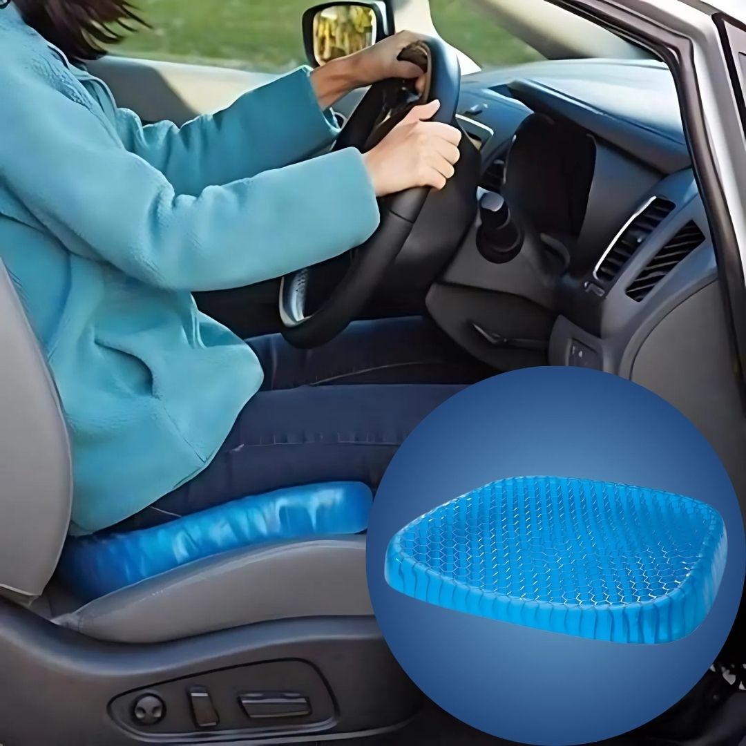 ComfortGel Orthopedic Gel Seat Cushion | Pressure Relief - Tailbone Pain - Lower Back Support - For Office Chair - Car - Wheelchair Use Bowlift