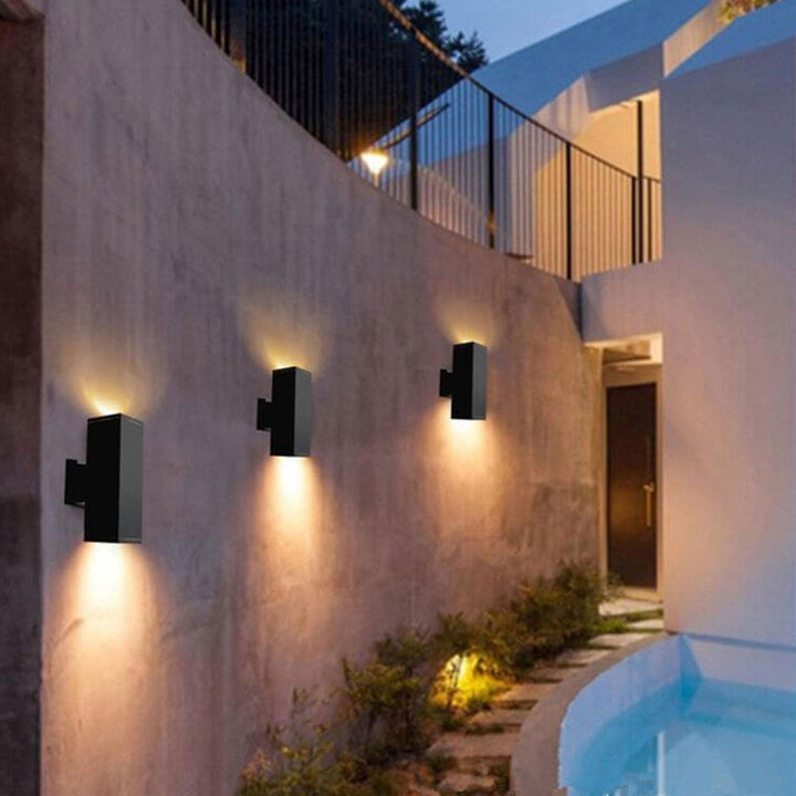 Modern Minimalist Square Column LED Luminous Outdoor Waterproof Wall Sconce Lamp | Bowlift