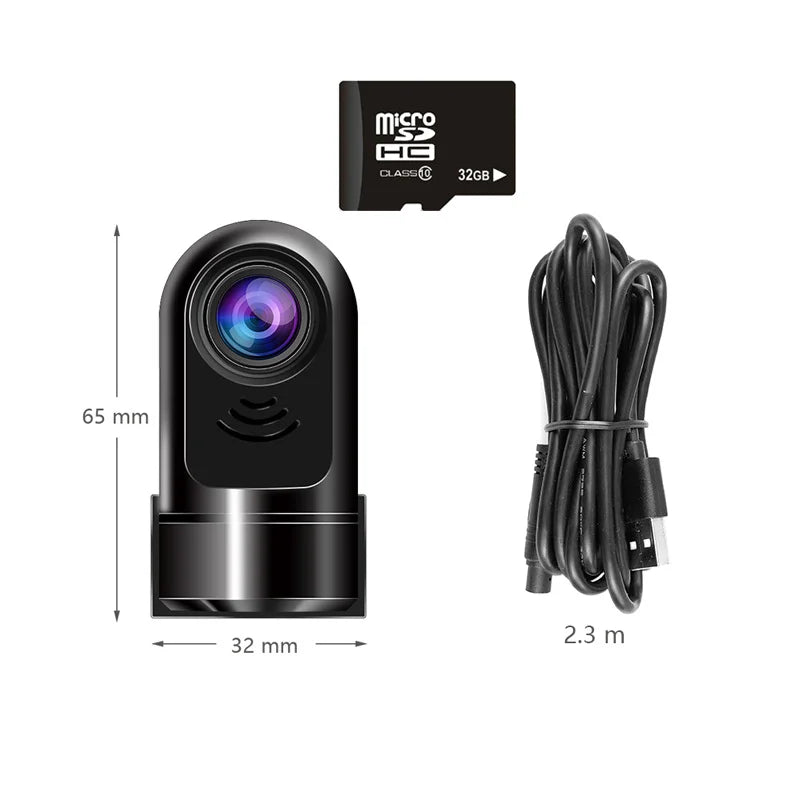 BowLift | 1080P HD 360° Rotating Mini ADAS Dashcam