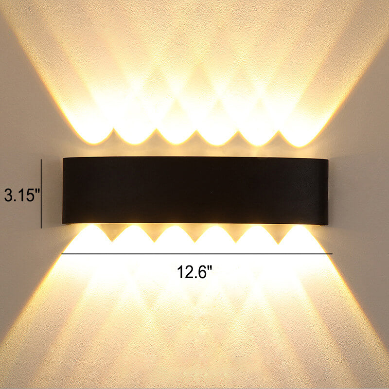 Modern Outdoor Arc Up and Down Spotlight LED Outdoor Waterproof Wall Sconce Lamp | Bowlift