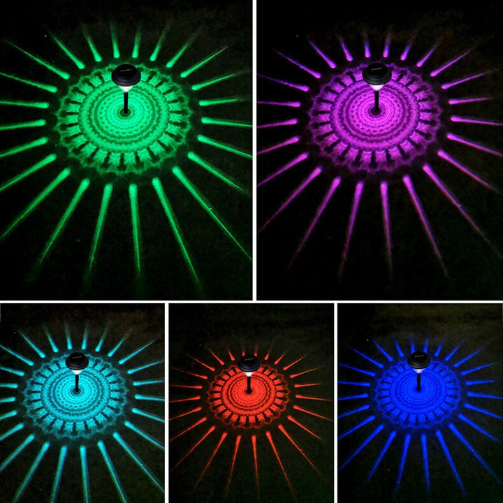 BowLift | Solar waterproof circular divergent light shadow design LED outdoor garden decorative light