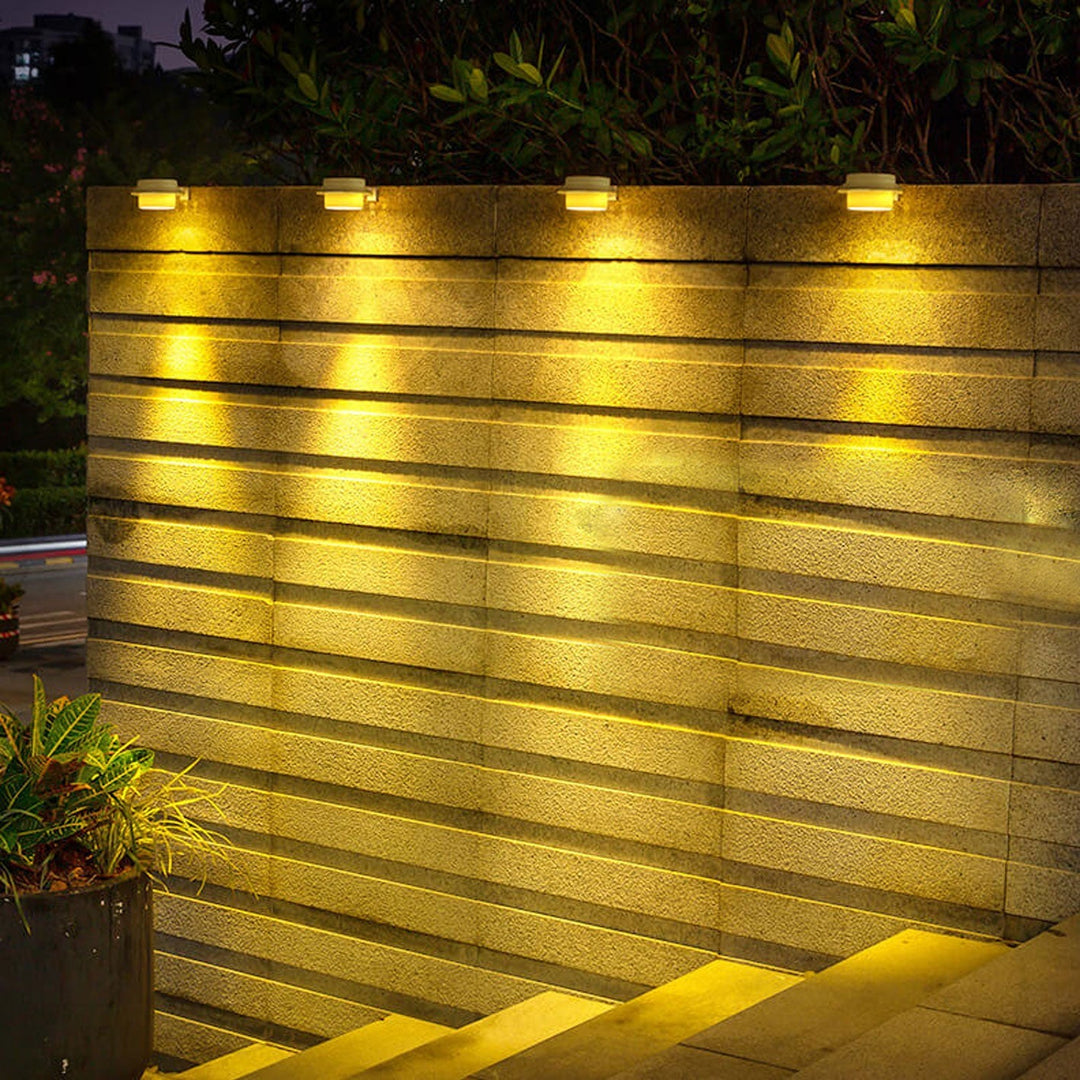 Solar Cylinder LED Outdoor Waterproof Fence Wall Sconce Lamp | Bowlift