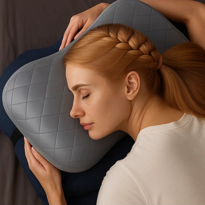 Ergonomic Neck Support – Inflatable & Lightweight – Eases Neck Pain – Compact for Flights & Train Bowlift