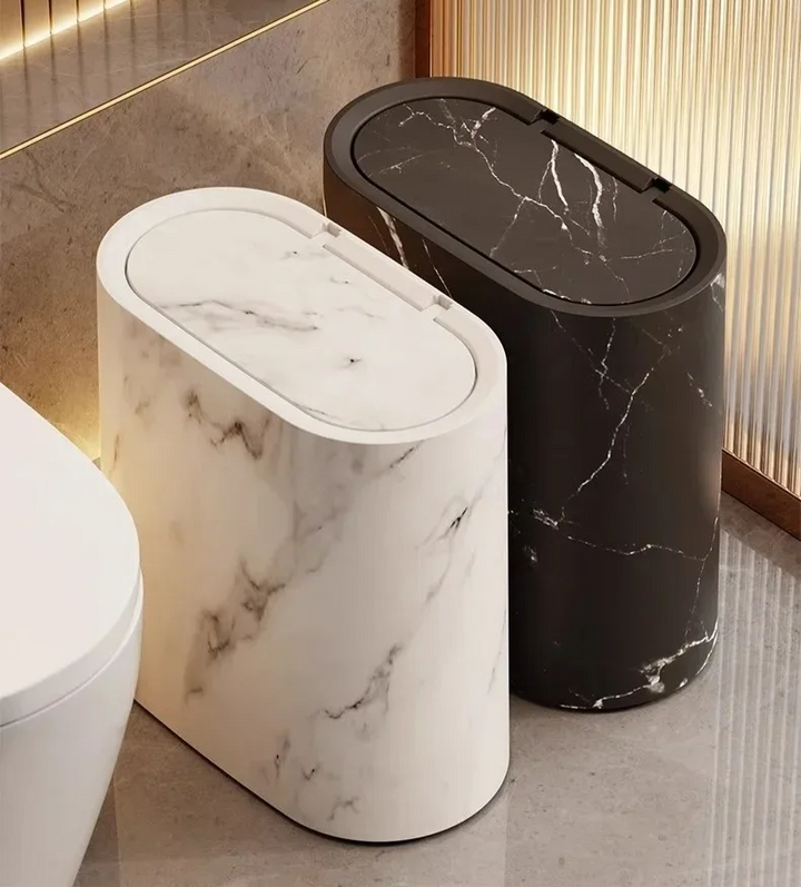 Nordic Marble Design Trash Can Bowlift