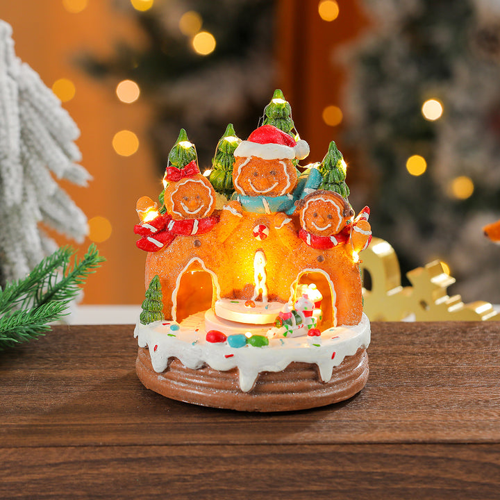 Christmas music box with lighting and rotation