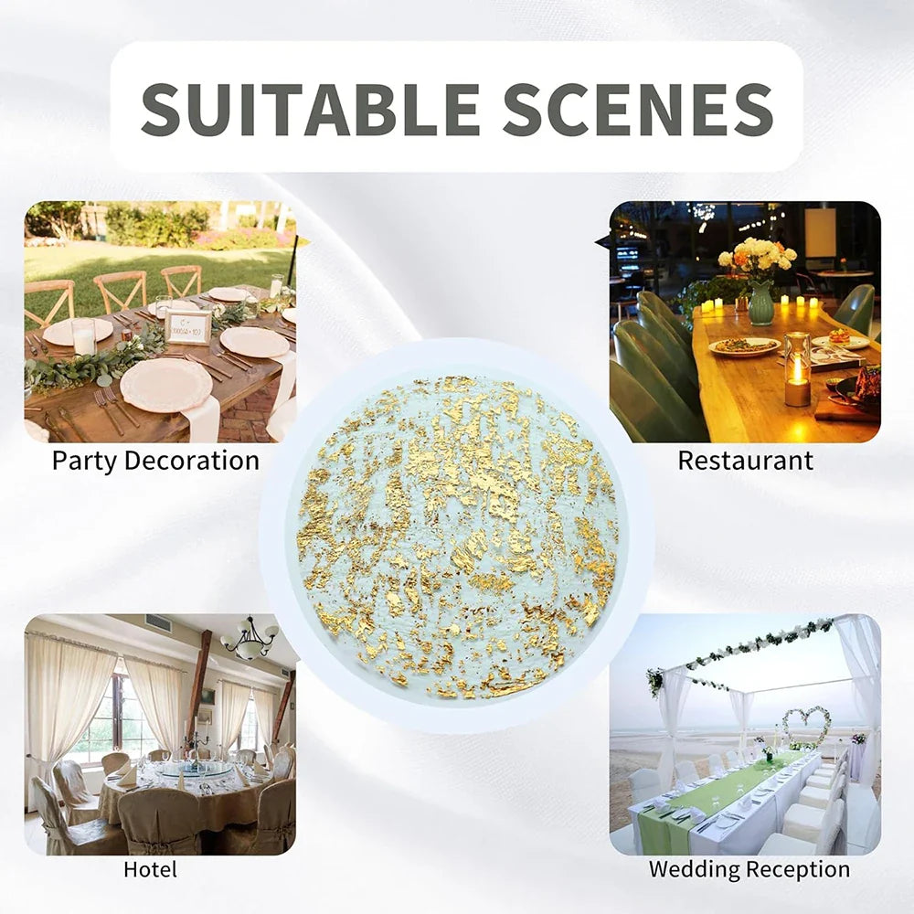 12pcs Disposable Gold Decoration Placemats Set Table Mat Kitchen Tools | Bowlift