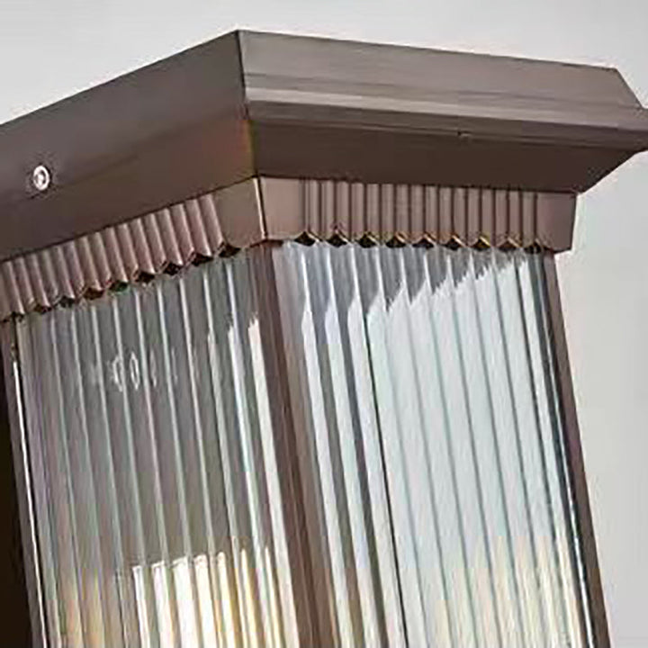 Modern Minimalist Waterproof Rectangle Aluminum Glass 1/2 Light Outdoor Wall Sconce Lamp For Garden | Bowlift