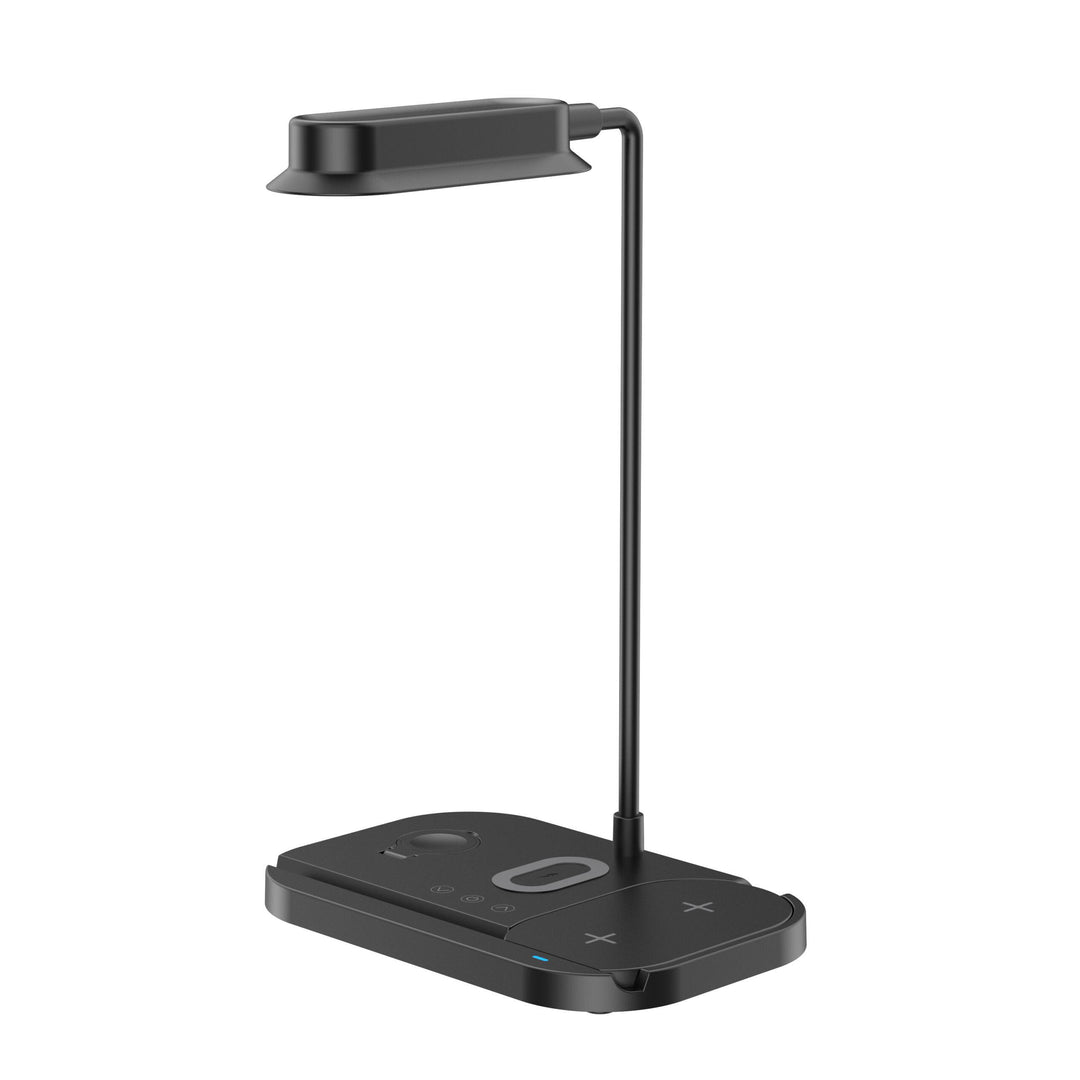 LED table lamp with dimmer and wireless charger for smartphones (4-in-1) | Bowlift