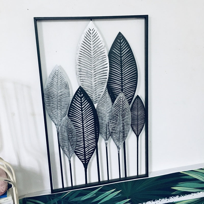 Artistic Metal Leaf Wall Sculpture Bowlift