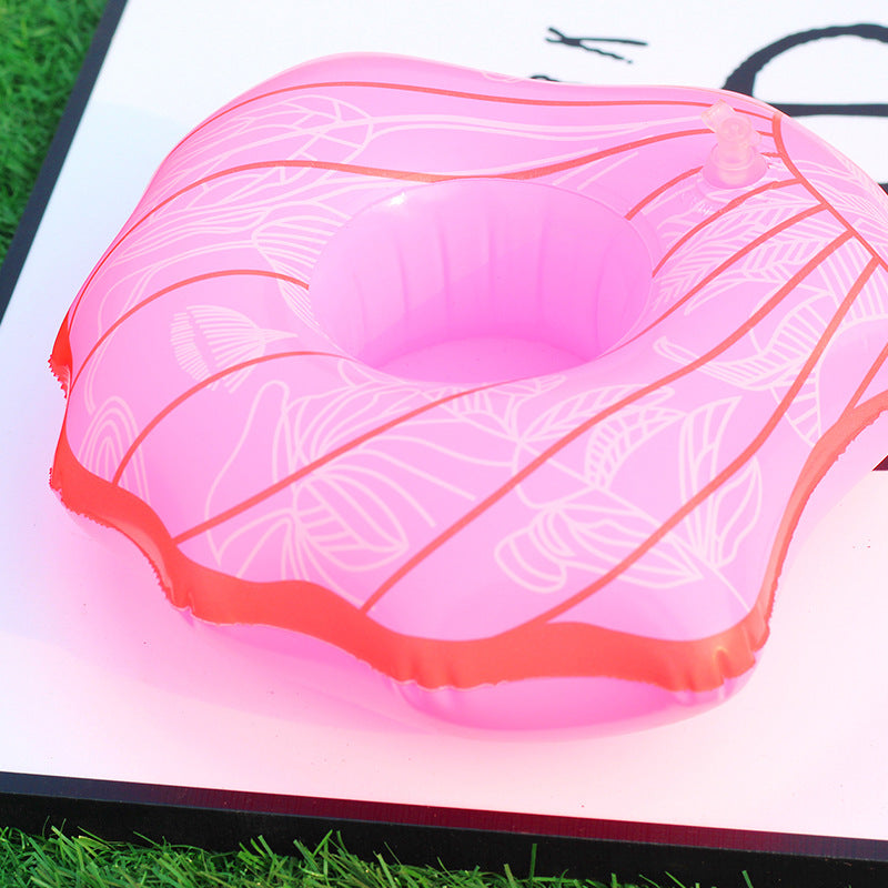 Women Inflatable Swimming Ring with Floral Patterns Bowlift