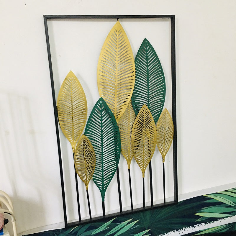 Artistic Metal Leaf Wall Sculpture Bowlift