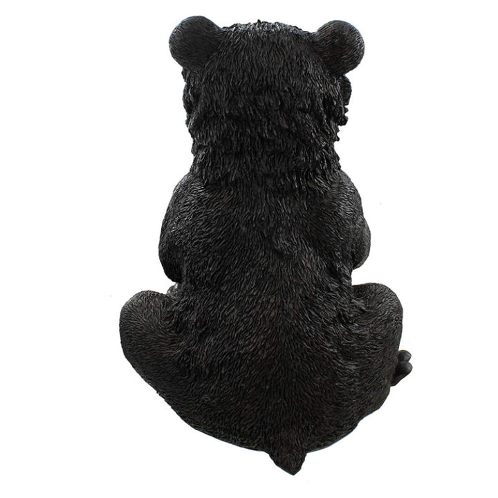 Whimsical Bear Figurine Holding Garden Gnomes
