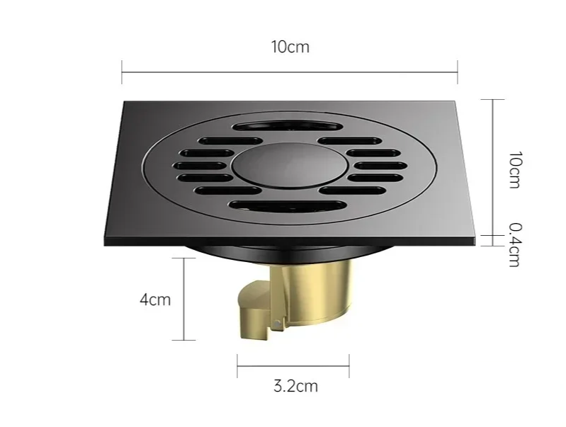 AquaShield Square Stainless Steel Floor Drain Bowlift