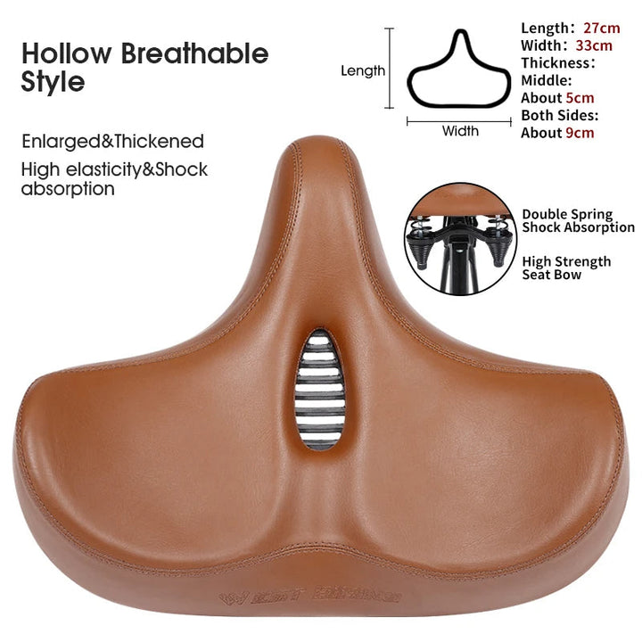 BowLift | Wide Ergonomic Bike Saddle – Comfortable Saddle with Shock Absorption for City and Mountain Bikes