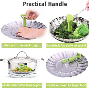 BowLift | SteamEase – Collapsible Stainless Steel Steamer Insert