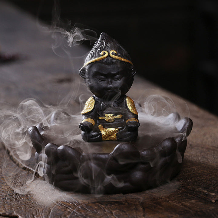 Elegant Lotus-Shaped Incense Waterfall Holder