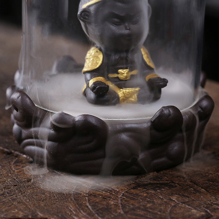Elegant Lotus-Shaped Incense Waterfall Holder