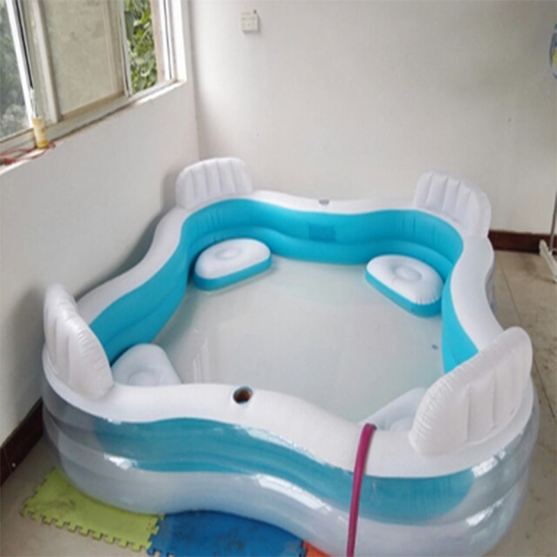Ladies Inflatable Lounge Bathtub with Integrated Lounge Areas Bowlift