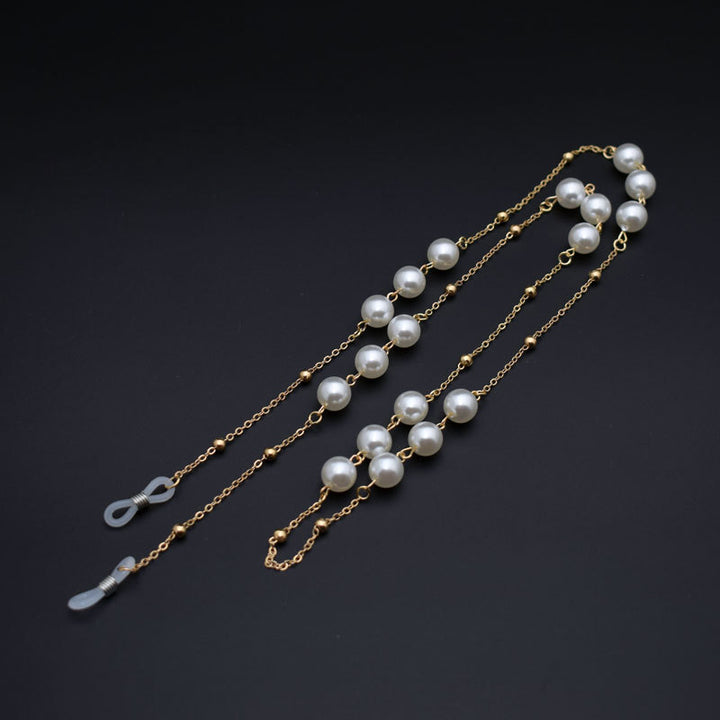 Elegant Pearl Chain Eyewear Holder Bowlift