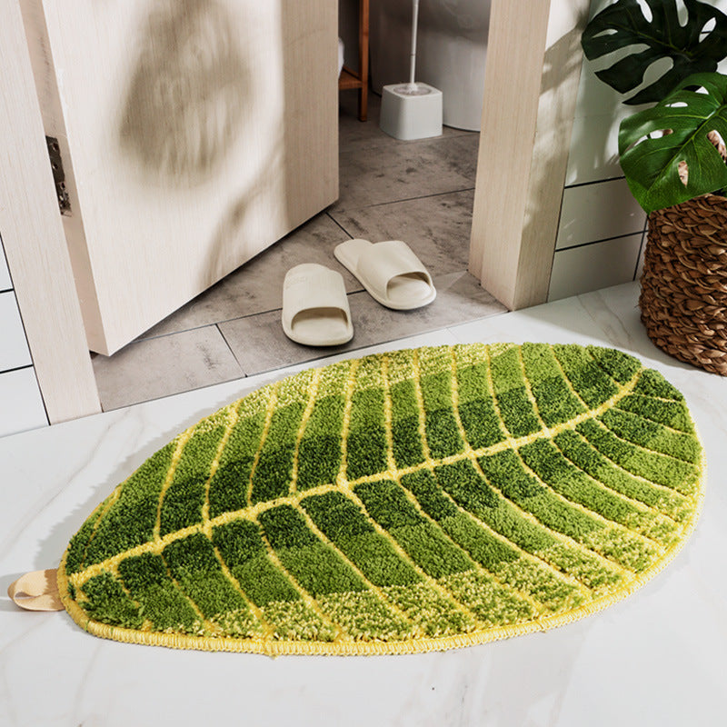 Leaf-Shaped Soft Bath Mat Bowlift