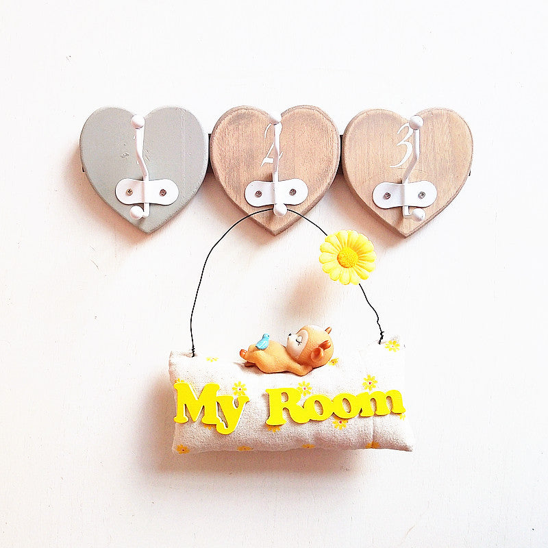 Heart-shaped Decorative Wall Hook Set