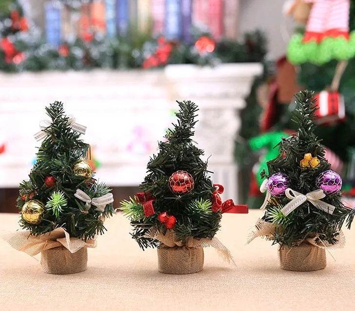 BowLift | Christmas Ornaments Tree 20cm Mini Christmas Decoration Tree Christmas Day Mall Decoration Desktop Ornaments Small Tree