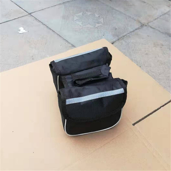 compact waterproof bicycle handlebar bag with reflective safety strip and quick release mount Bowlift