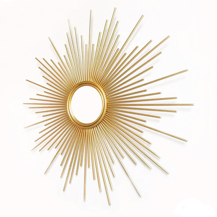 Sunburst Decorative Wall Mirror with Radiating Rays Bowlift
