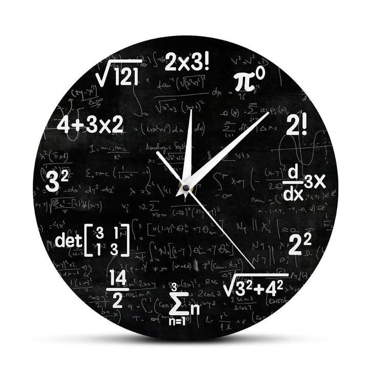 BowLift | Mathematical Wall Clock with Black Symbol Design