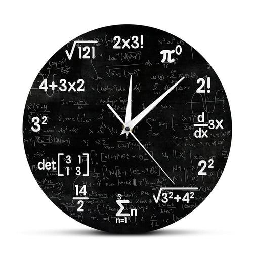 BowLift | Mathematical Wall Clock with Black Symbol Design