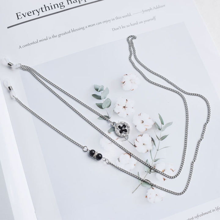 Layered Charm Necklace with Adjustable Length Bowlift