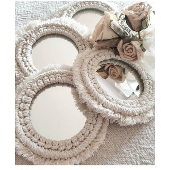 Decorative Macrame Wall Mirror Bowlift