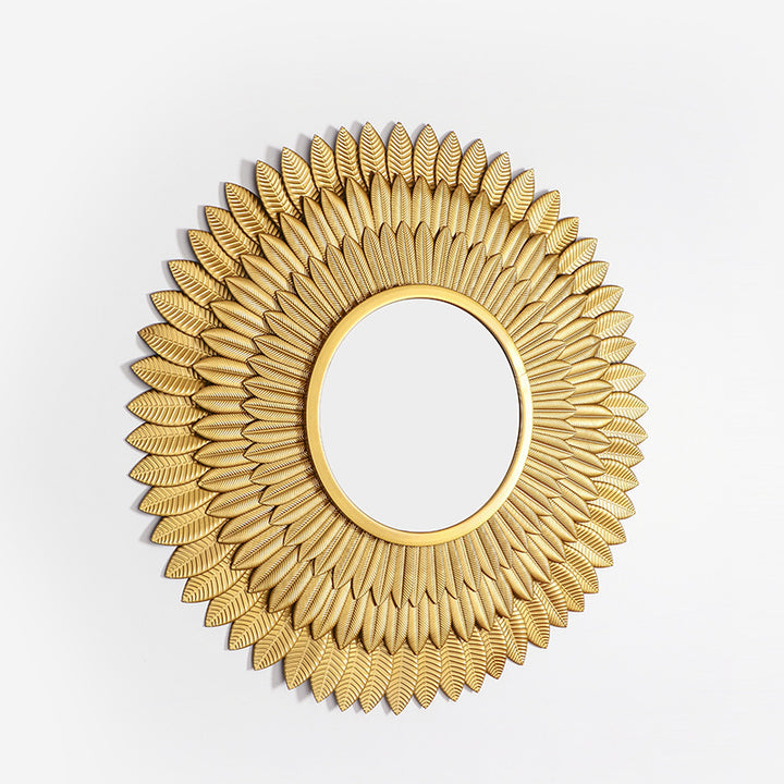 Leaf-Themed Decorative Wall Mirror Bowlift
