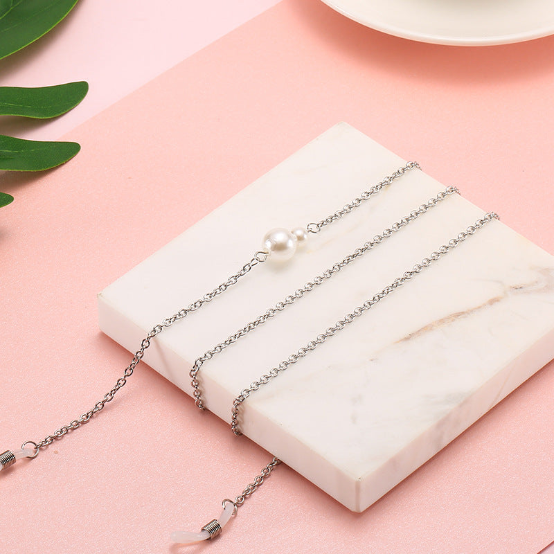 Pearl-Accented Eyewear Chain Bowlift