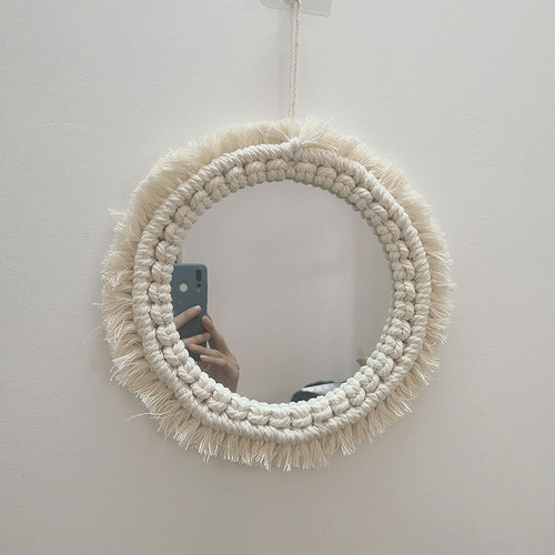 Decorative Macrame Wall Mirror Bowlift