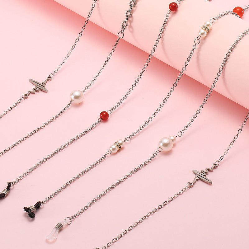 Pearl-Accented Eyewear Chain Bowlift