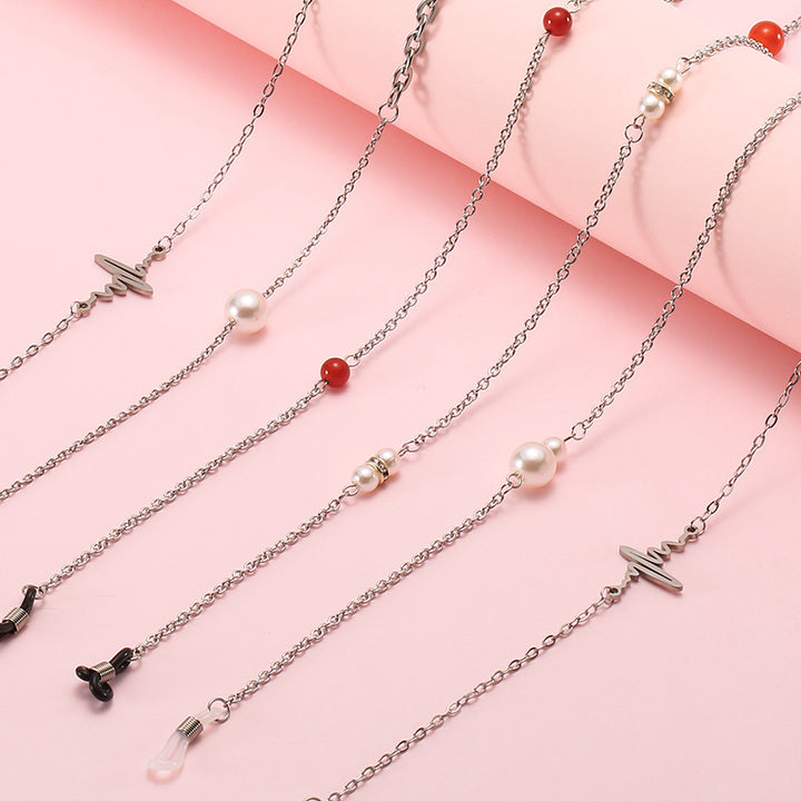 Pearl-Accented Eyewear Chain Bowlift
