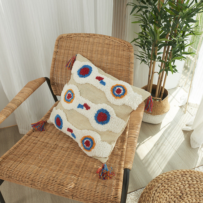 Textured Boho Chic Throw Pillow