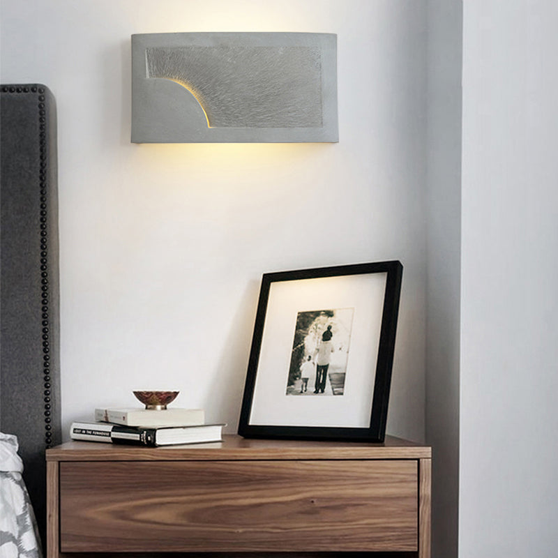 BowLift | Cement Bowl/Cylinder Shade Wall Lighting Modern Style 1 Light Bathroom Wall Light Fixture in Gray