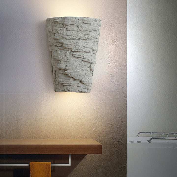 BowLift | Cement Bowl/Cylinder Shade Wall Lighting Modern Style 1 Light Bathroom Wall Light Fixture in Gray